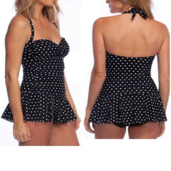 Rose Marie Reid Polka Dot One Piece Swimsuit Sz. M - Picture 1 of 11